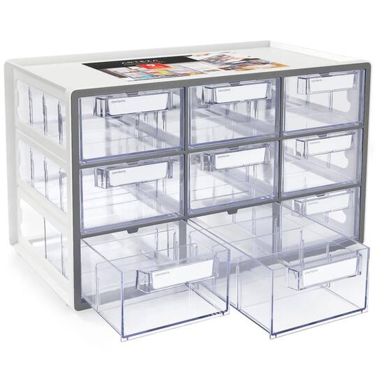 Arteza® Gray 9 Drawer Stackable Storage Cabinet
